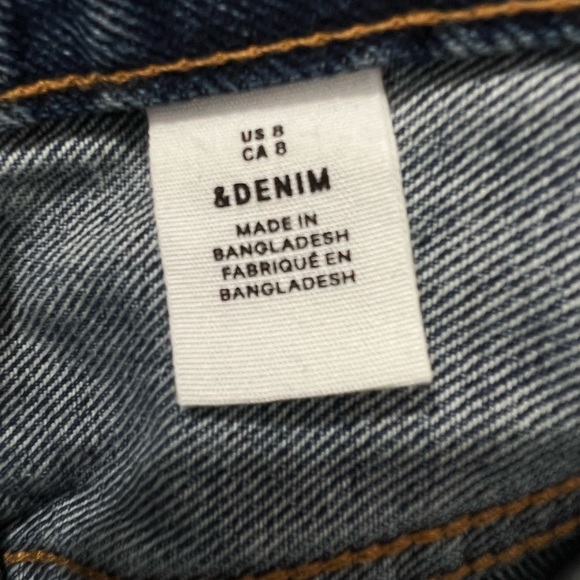 H&M distressed dark indigo denim mini skirt - Picture 3 of 7